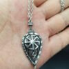 Viking Magic~Viking Shield Necklace Pendant Slavic Amulet Sword Axe Shield Rune Pendant Viking Pirate Jewelry Talisman Necklace For Women Men