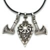 Viking Magic~Viking Shield Necklace Pendant Slavic Amulet Sword Axe Shield Rune Pendant Viking Pirate Jewelry Talisman Necklace For Women Men