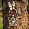 New Magicun Viking~Viking Shield pendant Futhark Braided Leather Mammen Style Norse Viking pagan Jewelry 1pc