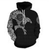 Viking The Raven of Tattoo 3D Printed Men Hoodies Retro Harajuku Fashion Hooded Sweatshirt Autumn Hoody Casual streetwear hoodie