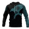 Viking The Raven of Tattoo 3D Printed Men Hoodies Retro Harajuku Fashion Hooded Sweatshirt Autumn Hoody Casual streetwear hoodie