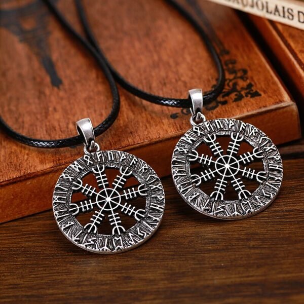 New Magicun Viking~Vintage Aegishjalmur Rune Pendant Necklace Men Women Viking Necklace