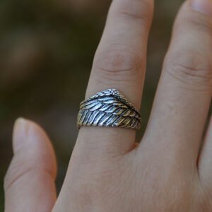 Vintage-Antique-Silver-Feather-Adjustable-Ring-Wing-Ring-For-Gift Vintage Antique Silver Feather Adjustable Ring Wing Ring For Gift