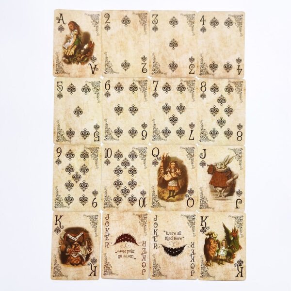 Vintage Comic Playing Cards Alice in Game Poker Playing Cards Deck Board Games Retro Poker Set Magic Card Novelty Present Pokers   Game related