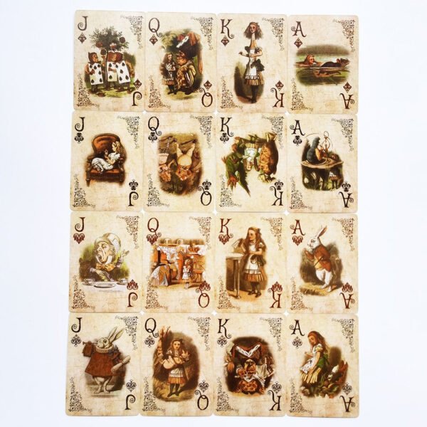 Vintage Comic Playing Cards Alice in Game Poker Playing Cards Deck Board Games Retro Poker Set Magic Card Novelty Present Pokers   Game related