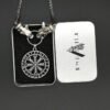 New Magicun Viking~Vintage Compass Vegvisir Norse Viking wolf Pendant necklace jewelry pagan amulet