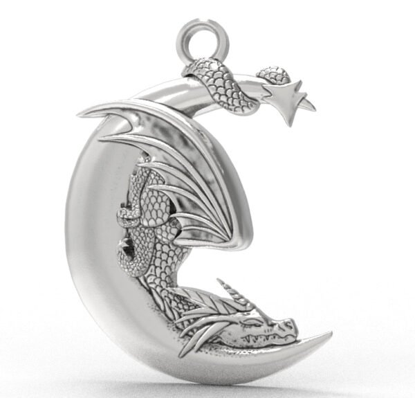 Vintage Dragon Myth Pendant Necklace Gothic Amulet Protection Jewelry For