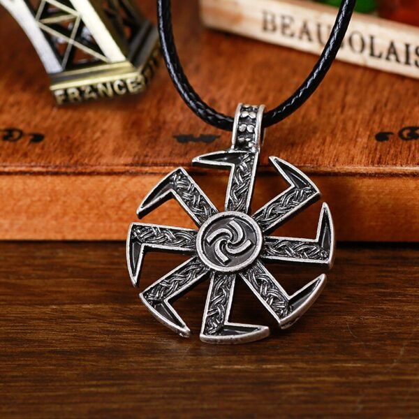 New Magicun Viking~Vintage Kolovrat Pendant Slavic Kolovrat Amulet Necklace Pendant Viking