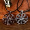 New Magicun Viking~Vintage Kolovrat Pendant Slavic Kolovrat Amulet Necklace Pendant Viking