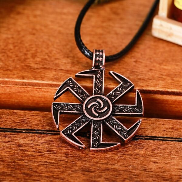 New Magicun Viking~Vintage Kolovrat Pendant Slavic Kolovrat Amulet Necklace Pendant Viking