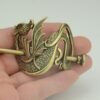 Vintage Nordic Myth Dragon Hairpin Hair Barrette Wyvern Dragon Hair Accessories Hair Jewelry For Gift