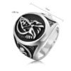 Magic Ring~Vintage Punk Style Grim Reaper Skull Ring Stainless Steel  High Polished Biker Ring For Men Gift Bijoux HF064
