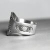 Vintage Silver Crescent Moon Stay Wild Ring Gothic Ring Punk Party  Jewelry For Gift