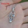 Vintage Silver Magic Mushroom Crystal Necklace Plant Jewelry