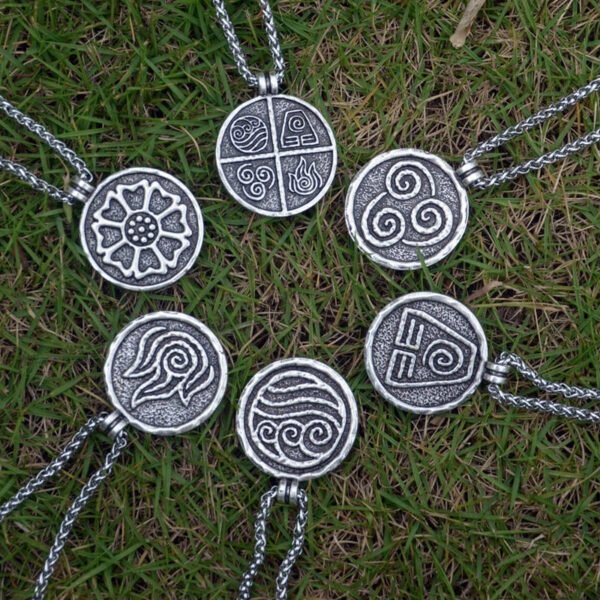 The Last Airbender  Elemental Lotus Water Tribe Amulet Necklace