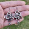 Vintage Snake Dangle Earrings Serpent Earring Witch Pagan Jewelry