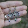 Vintage Snake Dangle Earrings Serpent Earring Witch Pagan Jewelry