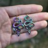 Vintage Snake Dangle Earrings Serpent Earring Witch Pagan Jewelry