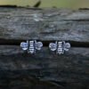 Vintage Tiny Bee Stud Earrings Honeybee Earrings Minimalism Jewelry