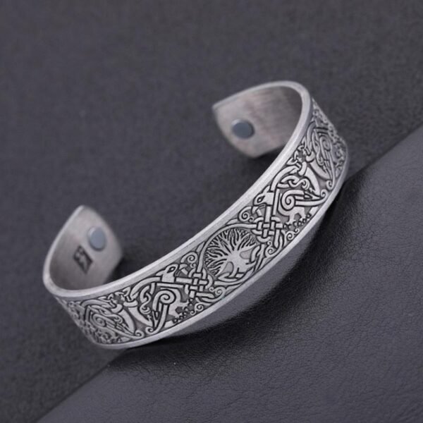Vintage Tree of Life Magnetic Metal Bracelet Cuff Bangle for Men Women Classic Fashion Casual Party Accessories|Bangles|