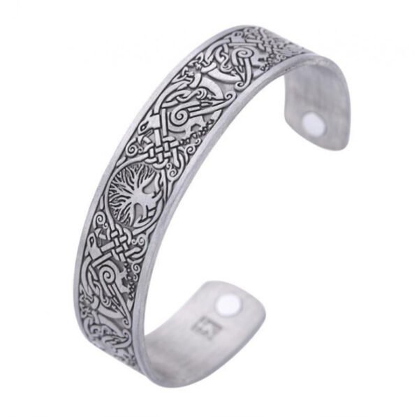 Vintage Tree of Life Magnetic Metal Bracelet Cuff Bangle for Men Women Classic Fashion Casual Party Accessories|Bangles|