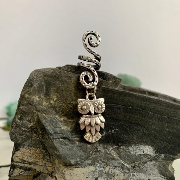 Vintage Viking Spiral Hair Braid Moon Pentagram Sun Angel Wing Skull Emblem Hair Bead Jewelry