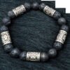 Viking Magic~Vintage Volcano Lava Stone Beads 10pcs Runes Beads Men Bracelet Viking Rune Bracelet Fashion Charm Bracelet Jewelry Friendship G