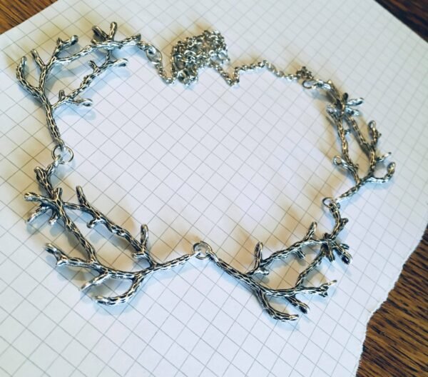 Vintage Wiccan Antler Branches Fantasy Forest Necklace Witch Jewelry