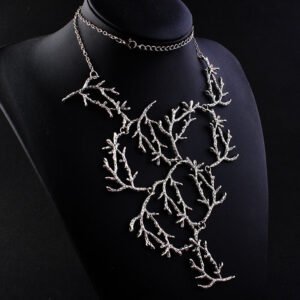 Vintage antler branch necklace Witch branch chest chain woodland antler necklace pagan Gothic gift