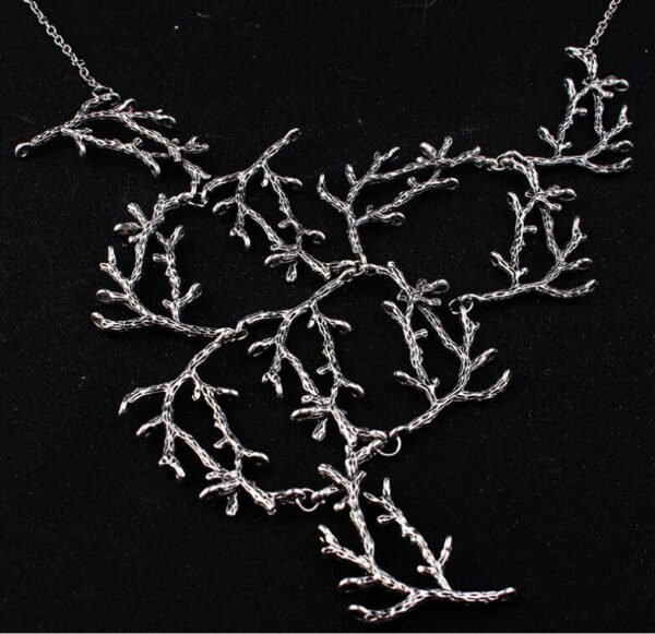 Vintage antler branch necklace Witch branch chest chain woodland antler necklace pagan Gothic gift