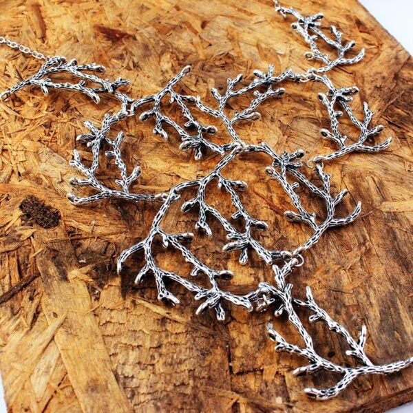 Vintage antler branch necklace Witch branch chest chain woodland antler necklace pagan Gothic gift