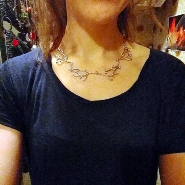 Vintage personality woods silver branch necklace Nordic style punk woodland antler necklace gift