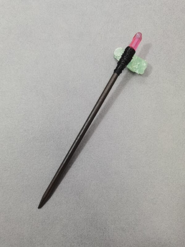 Vintage wood hairpin crystal hair stick Wicca accessories hair accessories  witches wand witch staff altar decoration gift
