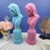 Virgin Mary Figures Creative Flocking Home Decoration Resin Crafts Church Utensils Christmas Gift Catholic Christian Decor
