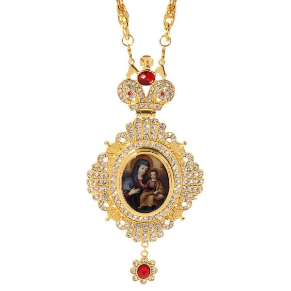 Virgin Mary Necklace Jesus Christian Crystal Catholic Christ Church Utensils Pries Orthodox Religious Crafts