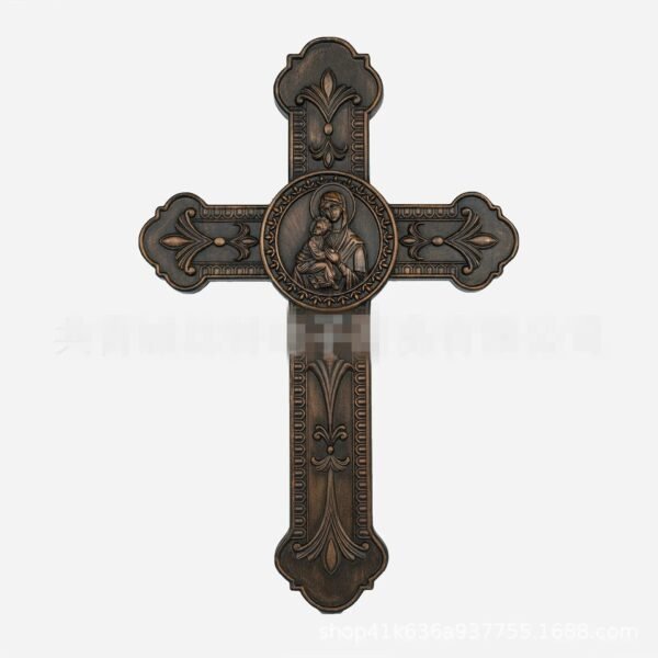 Virgin With Child Beech Wooden Cross Wall Hangers Decoration Catholic Jesus Christ Christmas Church Souvenirs