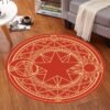 Pentagram Fluffy Rugs Anti-Skid Shaggy Area Home Bedroom Carpet Floor Mat