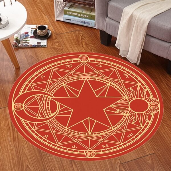 Pentagram Fluffy Rugs Anti-Skid Shaggy Area Home Bedroom Carpet Floor Mat