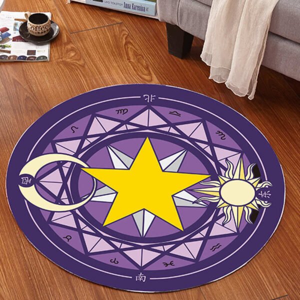 Pentagram Fluffy Rugs Anti-Skid Shaggy Area Home Bedroom Carpet Floor Mat