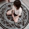 Pentagram Fluffy Rugs Anti-Skid Shaggy Area Home Bedroom Carpet Floor Mat