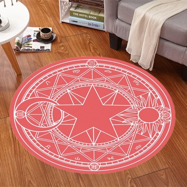 Pentagram Fluffy Rugs Anti-Skid Shaggy Area Home Bedroom Carpet Floor Mat