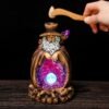 Waterfall Incense Burner Backflow Ceramic Incense Holder With LED