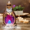Waterfall Incense Burner Backflow Ceramic Incense Holder With LED