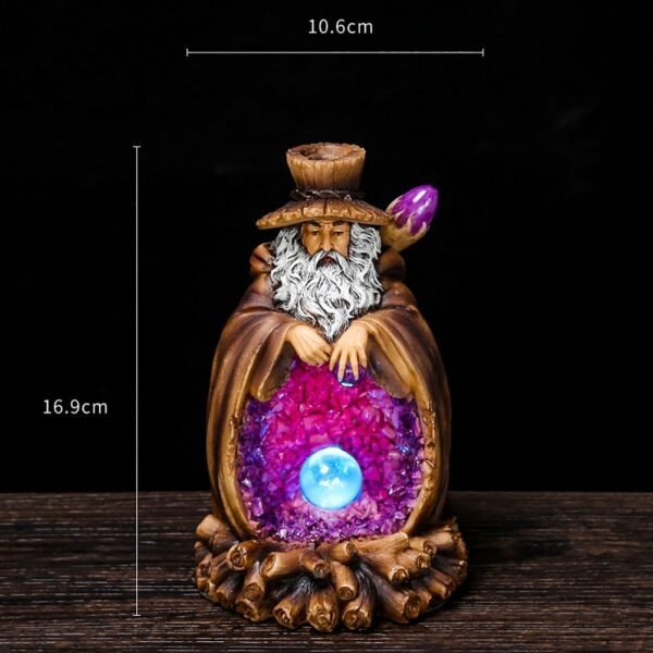 Waterfall Incense Burner Backflow Ceramic Incense Holder With LED