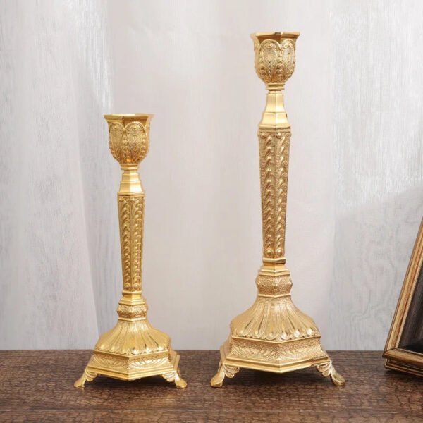 Wedding Candle Hoder Metal Retro Long Candelabra Dinner Tatble Short Candlestick Party Decoration Home