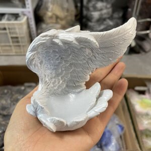 White-Angel-Wing-Feather-Wing-Resin-Crystal-Ball-Base-Crafts-Ornaments-Home-Decor-Suitable-4-6cm White Angel Wing Feather Wing Resin Crystal Ball Base Crafts Ornaments Home Decor Suitable 4-6cm Crystal Balls