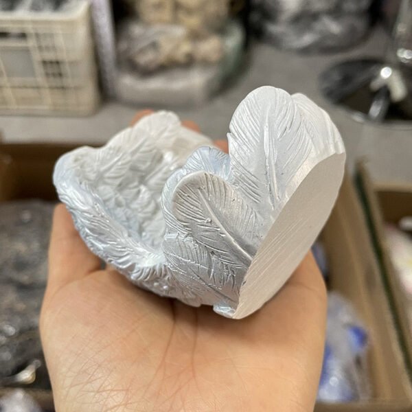 White Angel Wing Feather Wing Resin Crystal Ball Base Crafts Ornaments Home Decor Suitable 4-6cm Crystal Balls