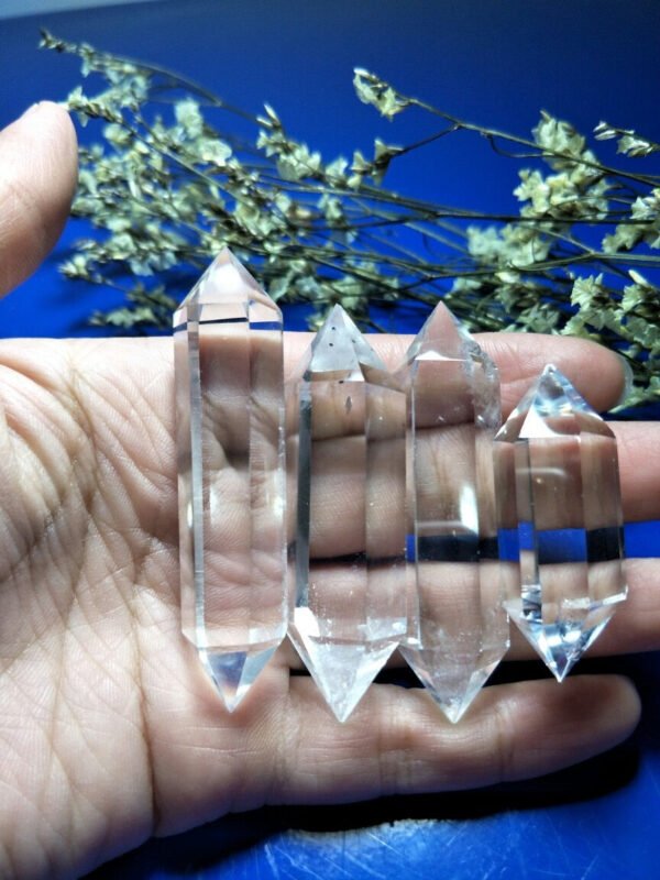 Magicun Crystal~White crystal double tip column decoration supplies ornaments