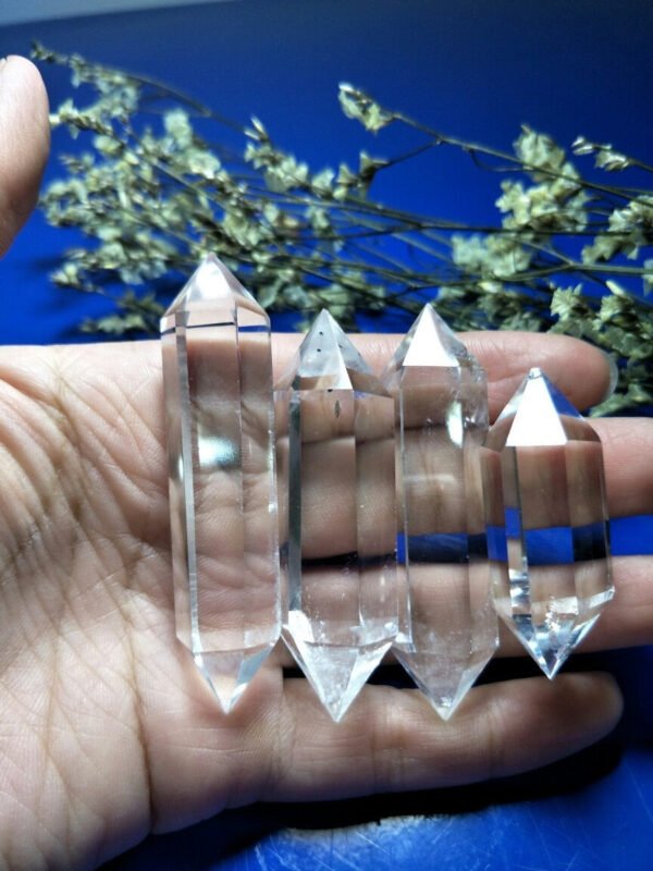 Magicun Crystal~White crystal double tip column decoration supplies ornaments