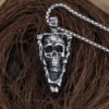 Punk Rock Stainless Steel Gothic skull Pendant Necklace With Chain For Man Party/Halloween Man Gift